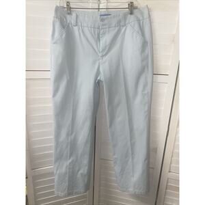 Vintage 90s Y2K Dockers Women Fiona Pants Classic Fit Light Blue Ribbed Sz 12